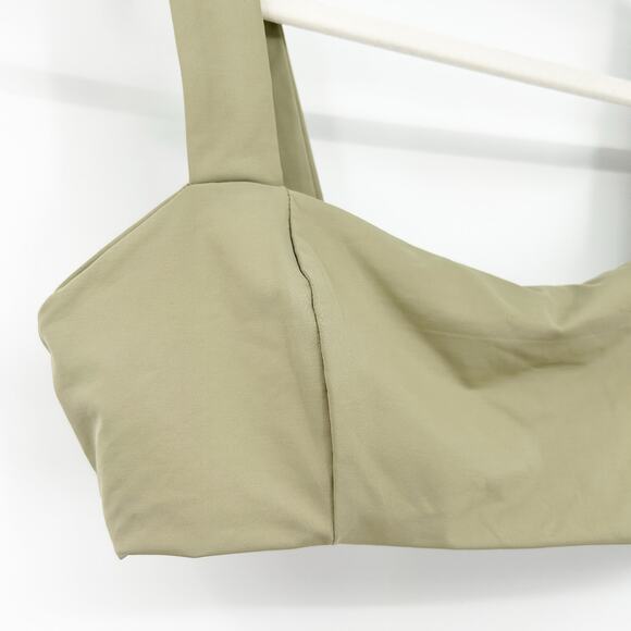 Tan + Lines‎ by Sivan Ayla Womens Beach St. John Wide Strap Swim Bikini Top M - Picture 3 of 5